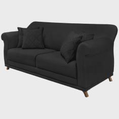 Imagem de Sofa 3 Lugares Retro Polo 200cm Com Almofada Suede 1105 Ezz