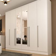 Imagem de Guarda Roupa Casal 6 Portas 8 Gavetas com Espelho Portugal 270cm Espresso Móveis Neve
