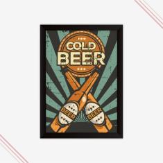 Imagem de Quadro decorativo bar cerveja bebidas tema boteco - Cold Bee