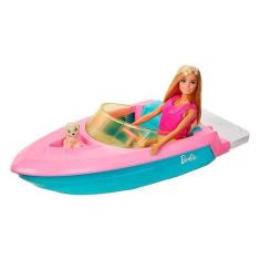Imagem de Boneca Barbie Na Lancha Com Cachorrinho E Acessórios Grg30 - Mattel