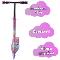 Imagem de Patinete Rosa Espetacular  5 6 Para Crianças Guidão 360 - Dmr