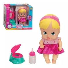 Imagem de Boneca Little Dolls Faz Xixi Loira Bebê - Divertoys
