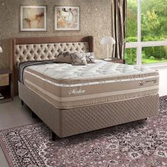 Imagem de Colchão Casal Moskow Mola Maxspring (33x138x188) Marrom e Branco