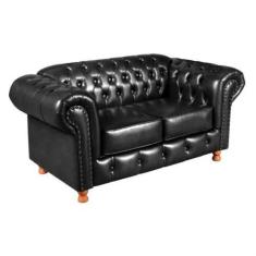 Imagem de Sofá Luís XV 2 Lugares Namoradeira Chesterfield Vintage material sinté