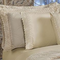 Imagem de Jogo De Cama Lençol Queen Classico Grippir 400 Fios - Bege - Casa Show