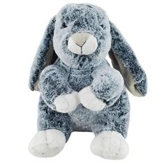 Imagem de Pelúcia: Coelho sentado cor cinza 25 cm.