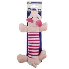 Imagem de Brinquedo para cachorro de pelucia porco com som 23x4,5x4cm - Western 