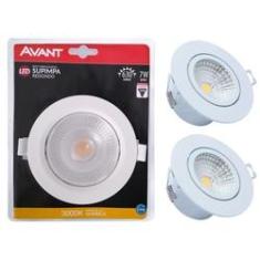 Imagem de kit 3 Spot Led Embutir 7w Redondo 3000k  - Avant