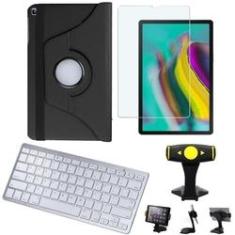 Imagem de Capa Giratória Samsung Tab S5e 10.5 T725 + Película + Teclado + Suporte de Mesa - Armyshield