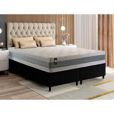 Imagem de Conjunto Cama Box Espuma Oxford Verde Queen 158x198x67