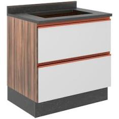 Imagem de Balcão Cooktop Bartira Linea 4 Bocas 1 Gaveta com Porta Basculante
