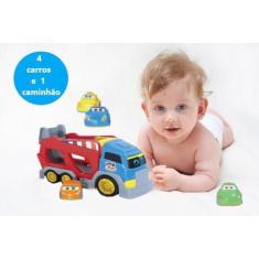 Imagem de Caminhãozinho Carrega 4 Carrinhos Com Rampa Bebê Big Star