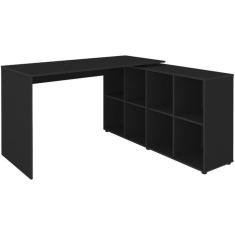 Imagem de Escrivaninha Mesa Escritorio 8 Nichos Ne6 Preto Arty