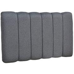 Imagem de Cabeceira Cama Box Painel Solteiro 100 cm Dubai W01 Linho Chumbo - Lyam Decor