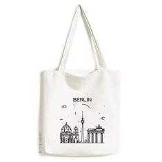 Imagem de Bolsa de lona de arquitetura alemã Berlim bolsa de compras casual bolsa de mão