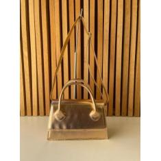 Imagem de Bolsa Feminina Bag pequena Alça Transversal Mão - SLEEP SHOES, Ouro, 2
