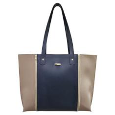Imagem de Bolsa Duo material ecológico 277-R Personalizada Raffai Couros, Azul, 