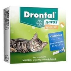 Imagem de Drontal Gatos Spot On 0,7ml Vermífugo 2,5- 5,0kg Bayer