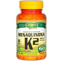 Imagem de Vitamina K2 Menaquinona mk7 60 cápsulas Unilife