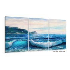 Imagem de Quadros Decorativos Paisagem Mar Praia Recepção Sala 120x60