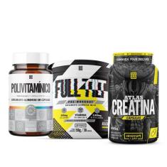 Imagem de Full Tilt Pré-treino - 150g + Atlas Creatina 60 caps + Polivitamínico 30 caps-Unissex