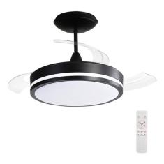 Imagem de Ventilador Teto Retratil c/ Controle 3 Pas 91cm Bivolt Black