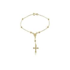 Imagem de Pulseira Terço Banhada a Ouro 18k