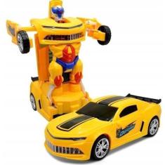 Imagem de Carro Vira Robo Som Luz Carrinho Brinquedo Camaro Pilha