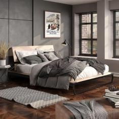 Imagem de Cama Casal/Queen com Cabeceira Concept CabeCasa MadeiraMadeira Acácia/Preto