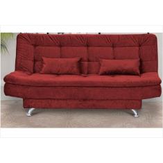 Imagem de Sofá-Cama Salomé Suede Amassado Vermelho - Matrix