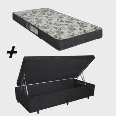 Imagem de Cama Box Baú Solteiro + Colchão Portobel Veneza D33 60x88x188