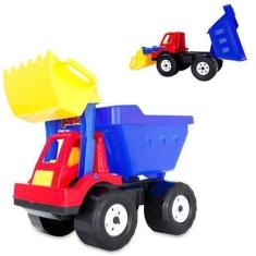 Imagem de Caminhão Basculante Caçamba Pá Carregadeira Grande 52cm - Toys