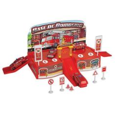 Imagem de Base De Bombeiro Com Carrinho Miniatura - Braskit