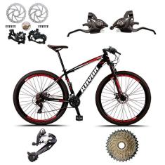 Imagem de Bicicleta Aro 29 Alumínio Freio A Disco 27 Velocidades Alavanca Cor:vermelho;tamanho:17"