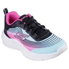 Imagem de Skechers Tênis feminino Microspec Advance, Aqua/roxo, 1 Little Kid