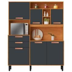 Imagem de Armário De Cozinha Napoles 6 Portas 2 Gavetas Itatiaia Cor Cinamomo Gr