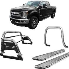 Imagem de Kit quebra mato+Estribo CH+Sant Antonio H3 F250 C Dupl CROMO