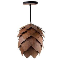 Imagem de Lustre Pendente em Madeira Escura - LUPULO SUCUPIRA