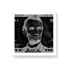 Imagem de Arte Maníacos Quadro Decorativo Lincoln Fundo  - 30x30cm (Moldura em laca )
