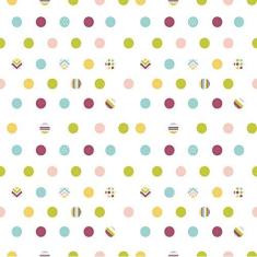 Imagem de Papel de Parede Bolinhas Coloridas 2,70x0,57m