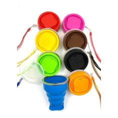 Imagem de Kit 25 Copo Dobrável Retrátil De Silicone 200Ml