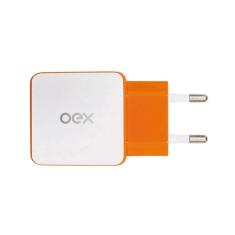 Imagem de Carregador De Tomada Usb Duo Cg201 Laranja - Oex