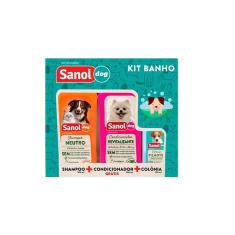 Imagem de Kit Shampoo-condicionador-ganhe 1 Colonia Sanol Dog Variado