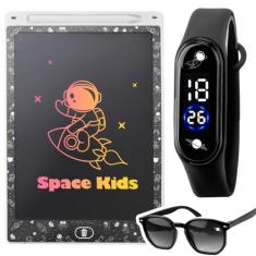 Imagem de lousa magica LED LCD tablet + oculos sol pulseira ajustavel presente q