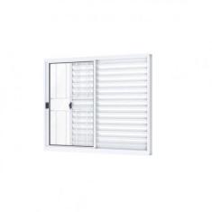 Imagem de Janela Veneziana de Correr Lateral 3 Folhas com Grade Alumínio 100cmx1