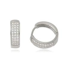 Imagem de Brinco Argola Estilo Grande - Ouro Branco