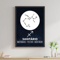 Imagem de Quadro Decorativo Coleção Signos - Sagitário 45x34cm