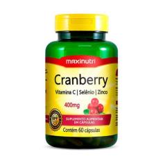 Imagem de Cranberry Vitamina C Selnio Zinco 400Mg 60 Caps Maxinutri