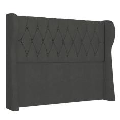 Imagem de Cabeceira Casal King Cama Box 195cm Malva I02 Veludo Chumbo Mpozenato