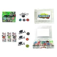 Imagem de Kit 6 Beyblade Pião Tornado Metal Fusion + 4 Lançadores + Maleta - Lia
